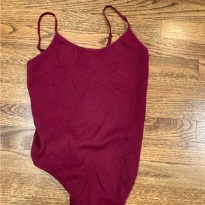Raspberry colored Camisole Bodysuit